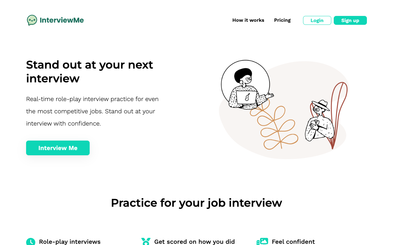 InterviewMe - Ace your next job interview and get hired faster