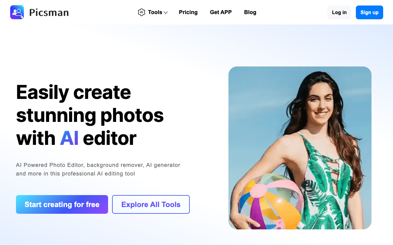 Picsman.AI - Easily create stunning photos with All in one AI editor