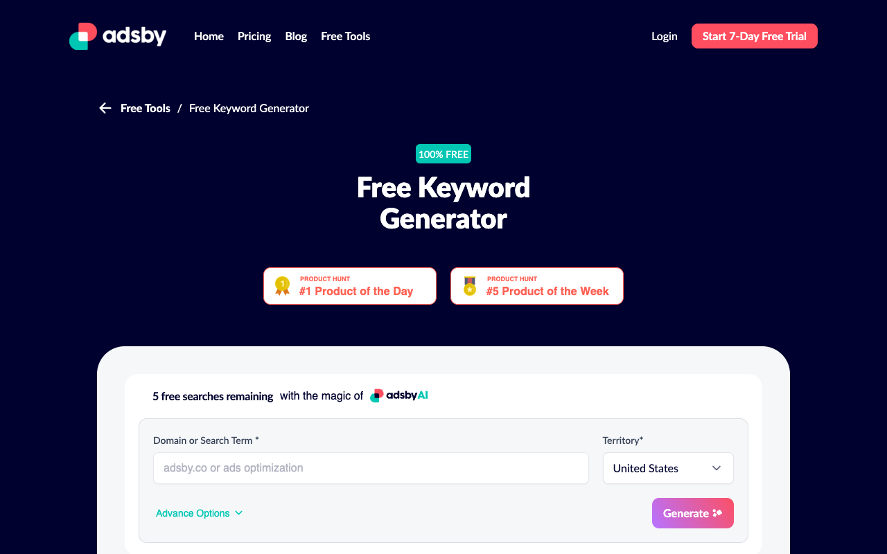 AI Keyword Tool - Generate Keywords by AI with CPC, Competition, and Volume!