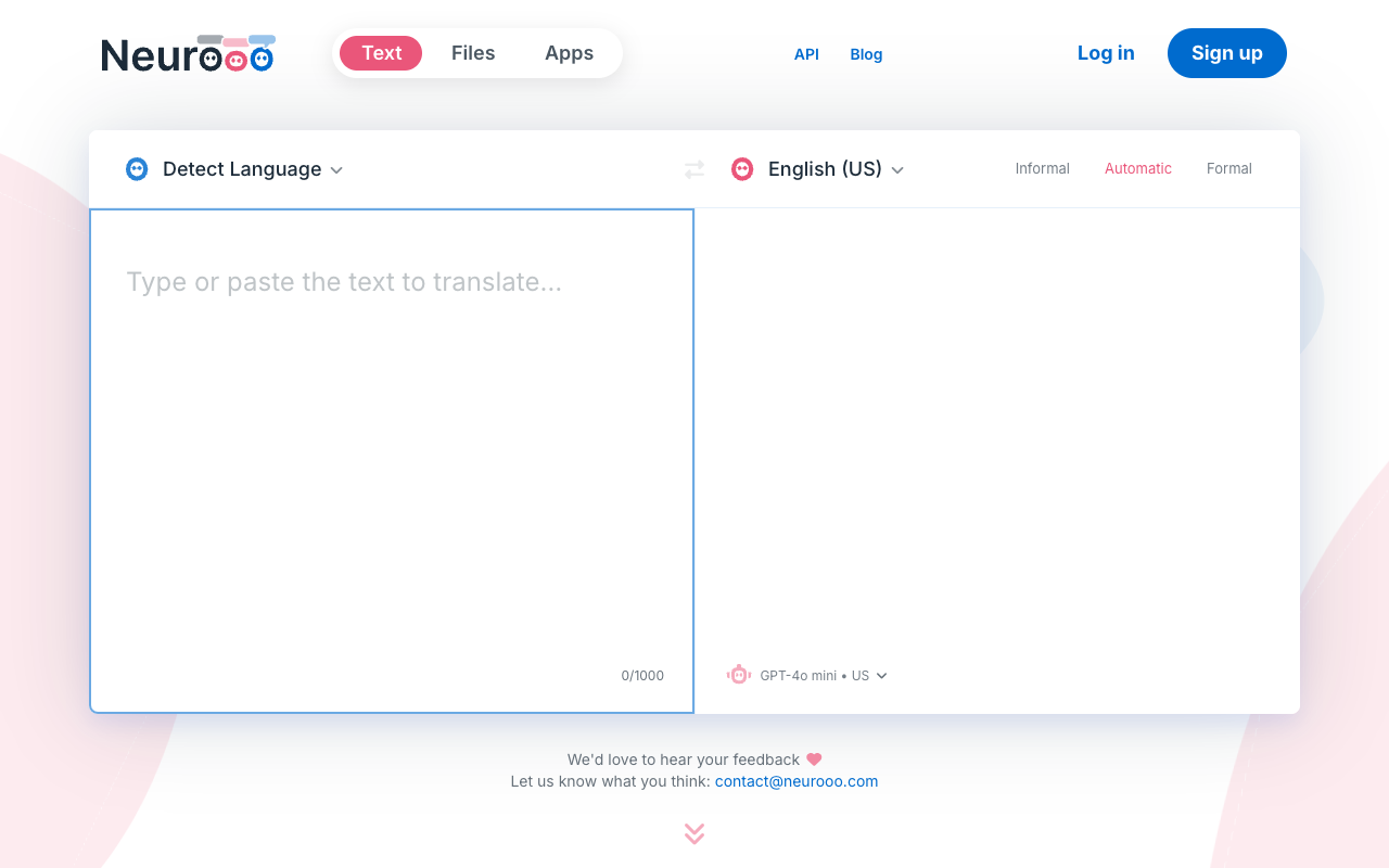 Neurooo - AI translation for everyone