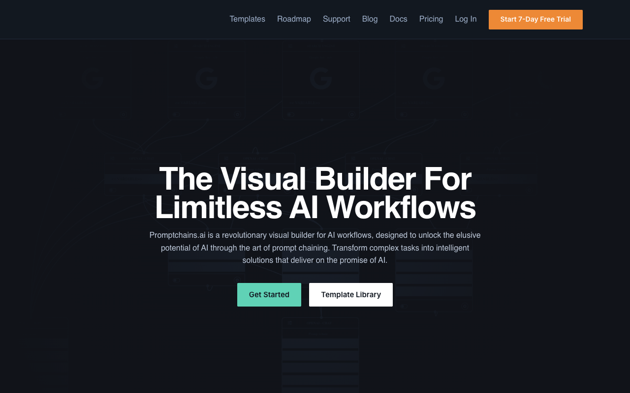Promptchains - A visual builder for AI workflows