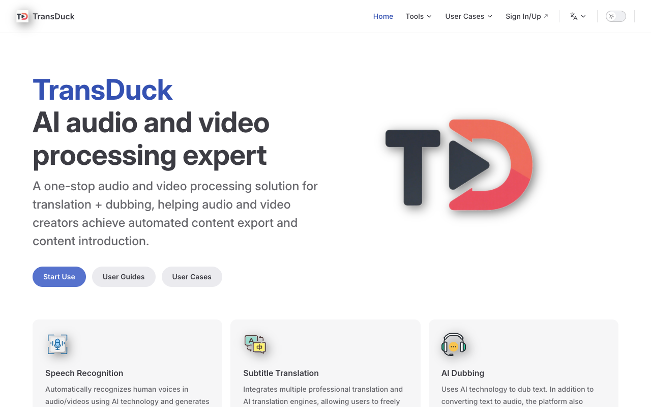 TransDuck - AI Audio and Video Processing Expert