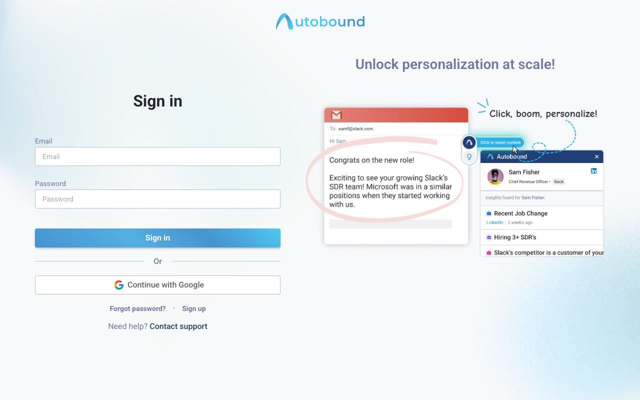 Autobound - Personalize Your Emails with Sales Intelligence
