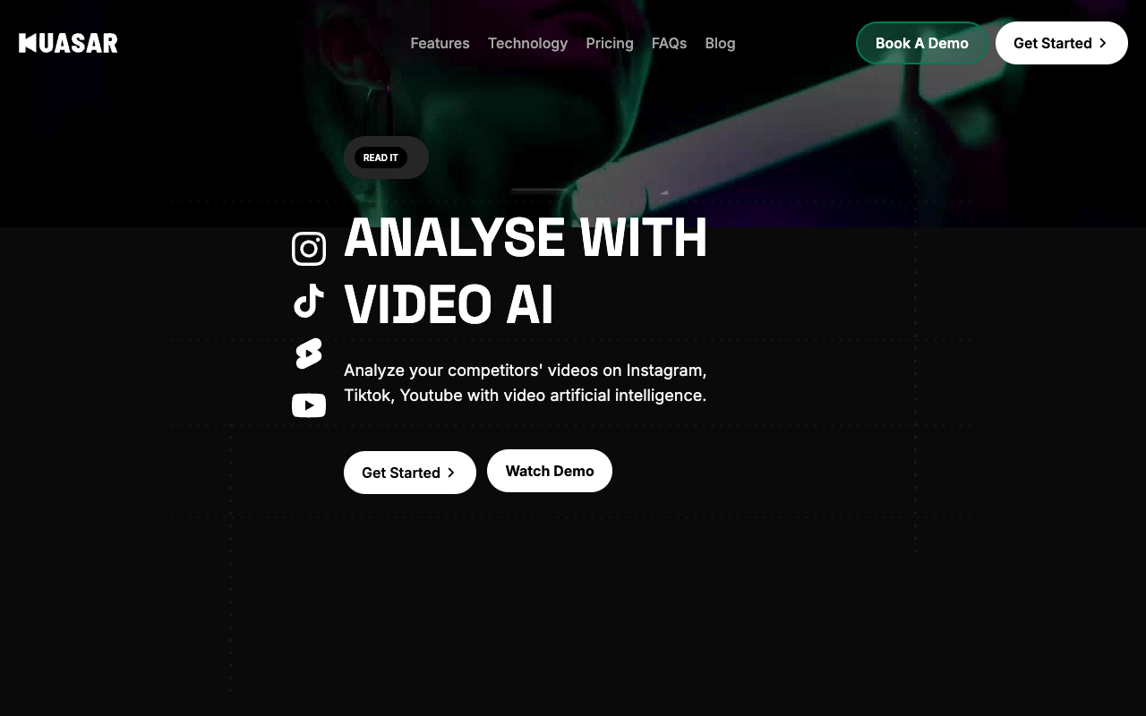 Kuasar Video AI - Analyze Social Media Videos with Artificial Intelligence