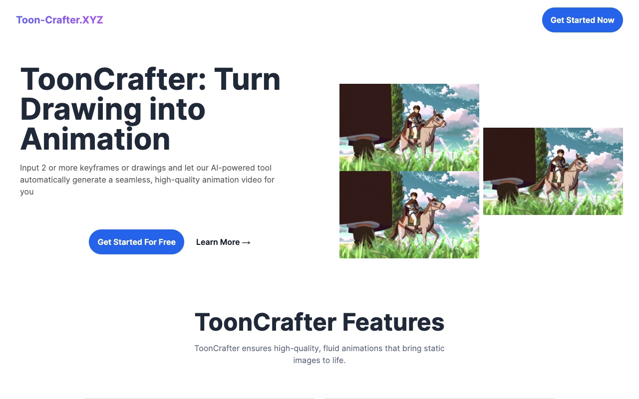 ToonCrafter AI - Turn Your Drawings into Lifelike Animations with ToonCrafter