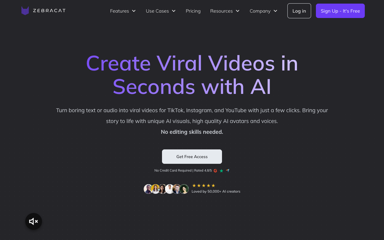 Zebracat - Turn text into impactful videos in minutes with AI
