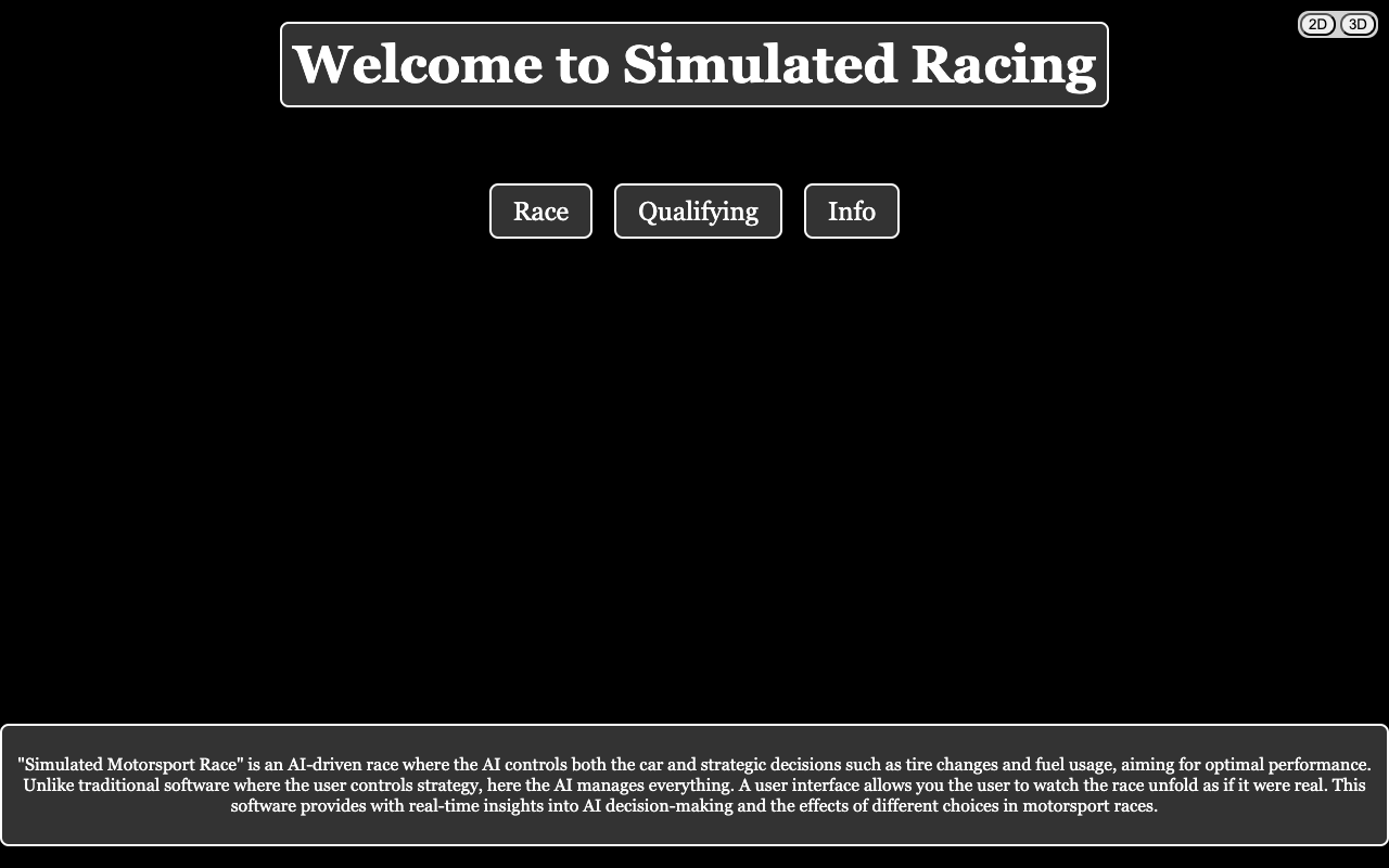 AI Simulated Racing Website - A Three AI Simulation of a Motorsport Race Website