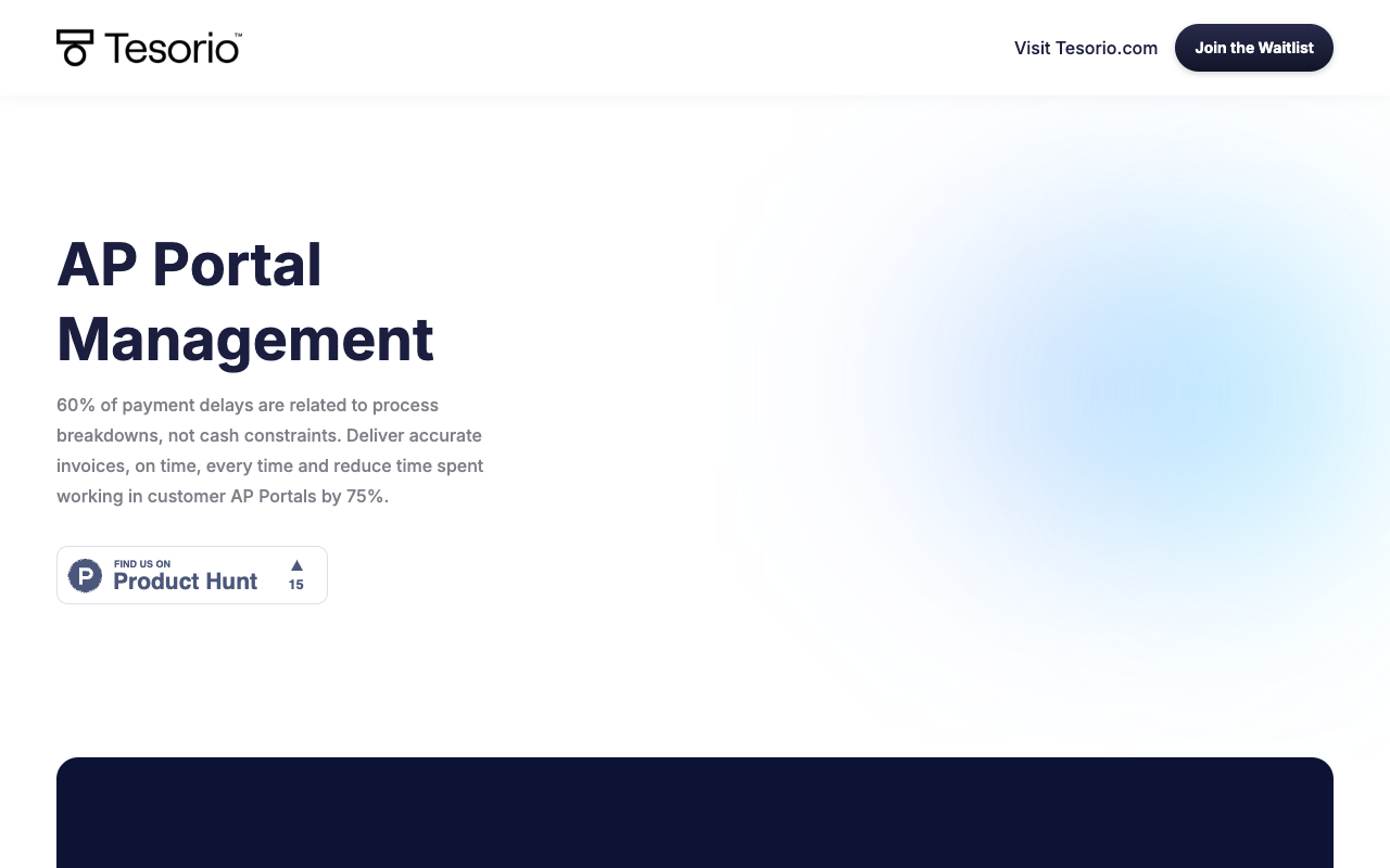 AP Portal Manager by Tesorio AI - Submit and track invoices in AP Portals to get paid on time