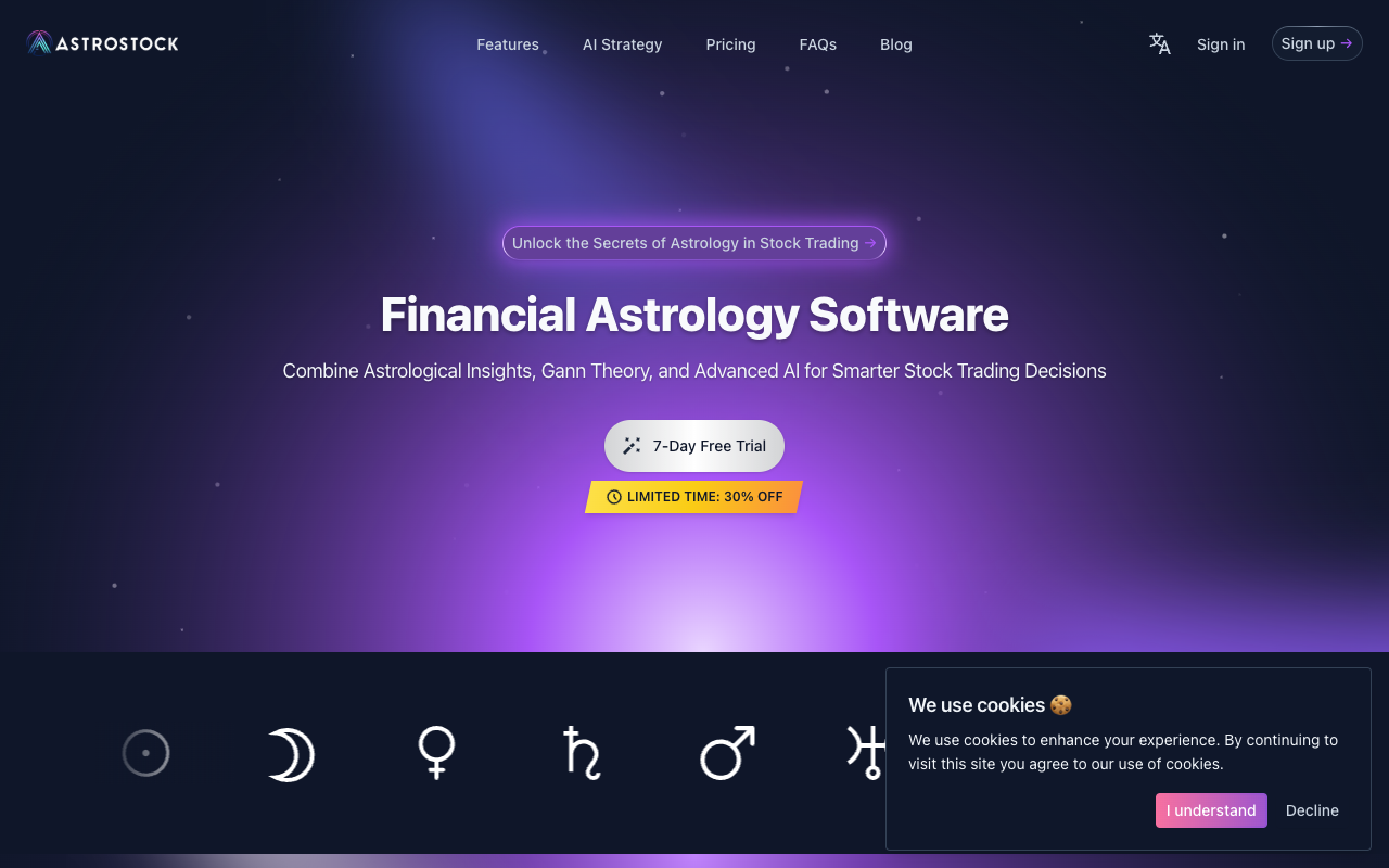 AstroStock AI - Use Astrology, Gann, and AI to Predict the Market Trend