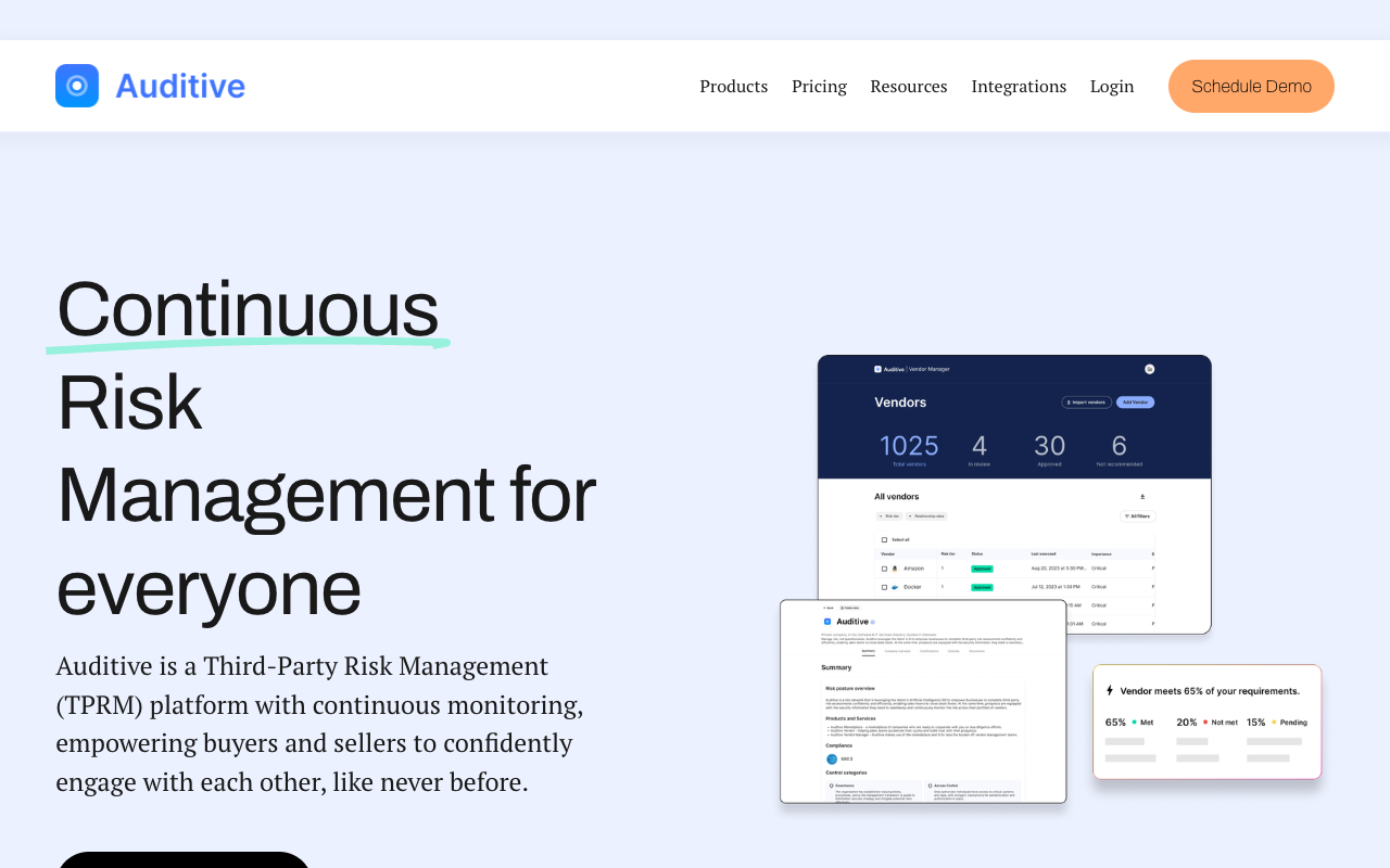 Auditive - Redefining Third-Party Risk Management with AI