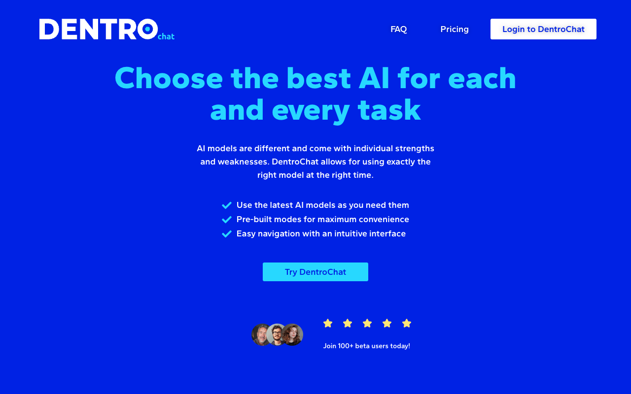 DentroChat - Multi-LLM AI chat. Switch models mid-conversation