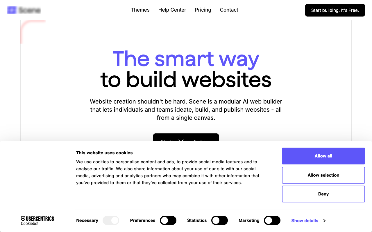 Scene - AI powered all-in-one web design workspace