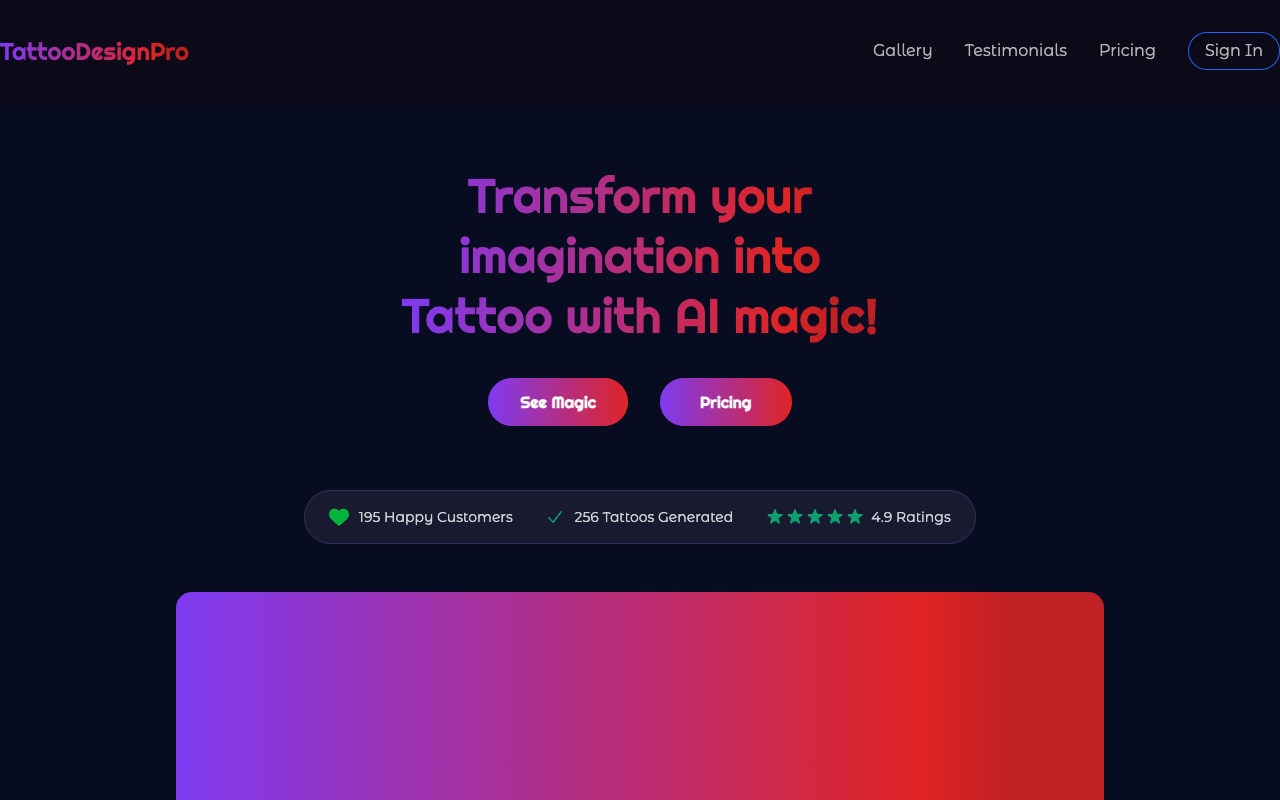 TattooDesignPro - Design your own tattoo with AI
