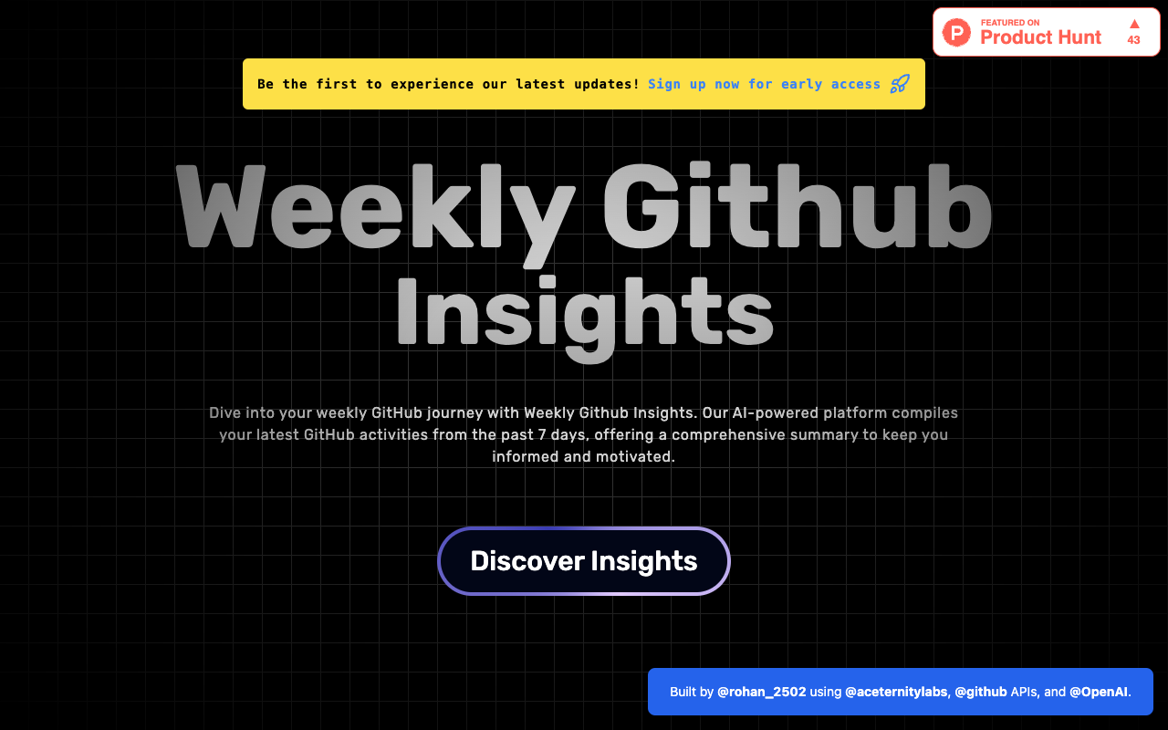 Weekly Github - Dive into Your Weekly GitHub Journey AI Development Productivity