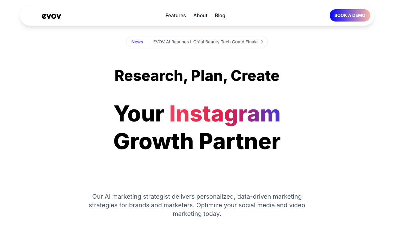 evov.ai - Your Data-Driven Strategist for Short Video Marketing