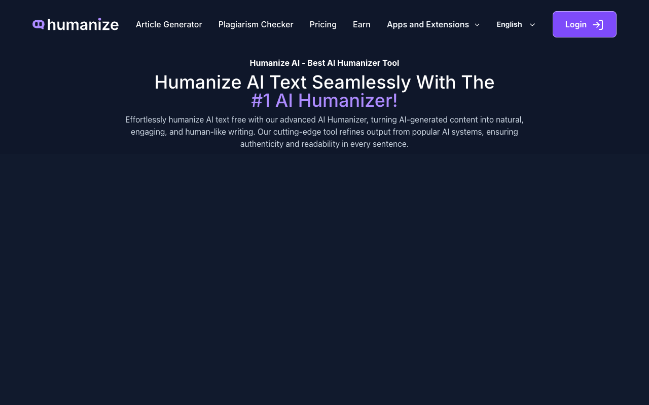 Humanize AI Text - Transform AI writing to be more human like AI Content Generation Language Processing
