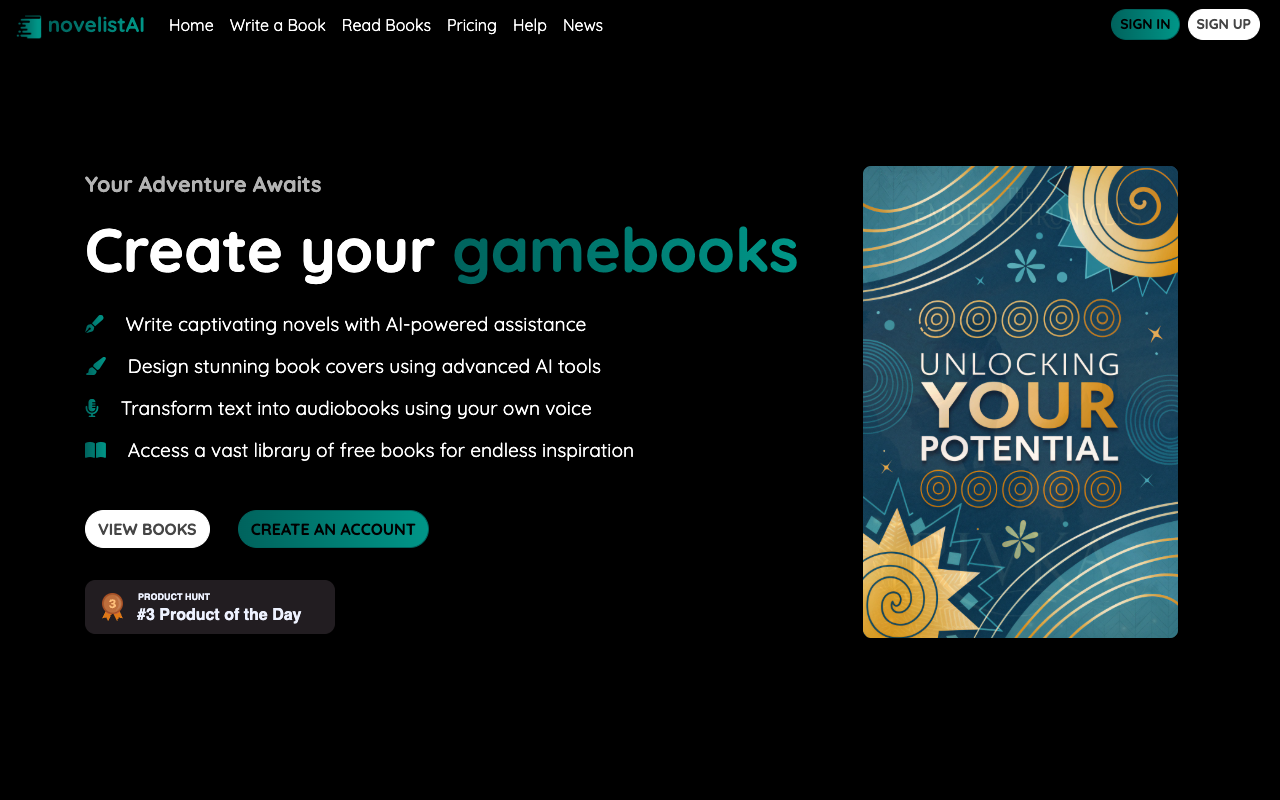 NovelistAI 2.5 - Craft Stunning Book Covers with AI AI Writing Design