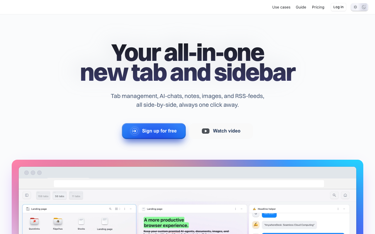 tabOS - Productivity paradise, one click away