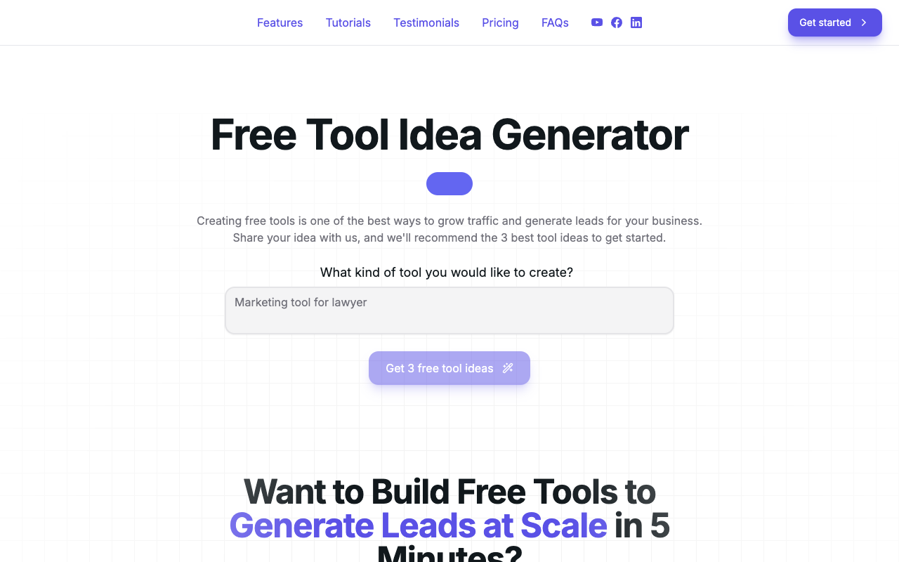 Toolify - Your AI-Powered Free SEO Tool Ideas Generator