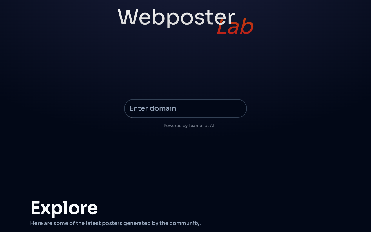 Webposter Lab - Turn your Website into a Poster