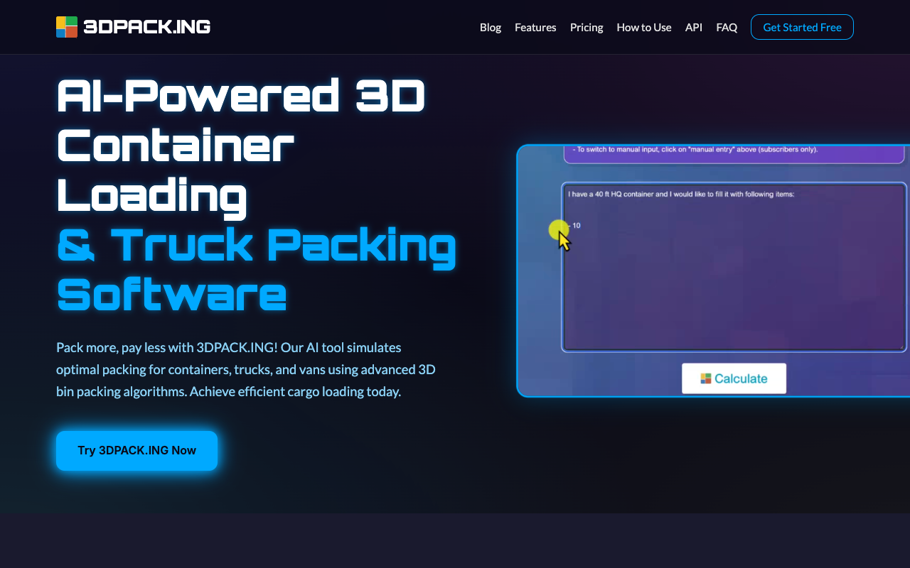 3DPACK.ING - Ultimate 3D Container Packing & Loading Solution