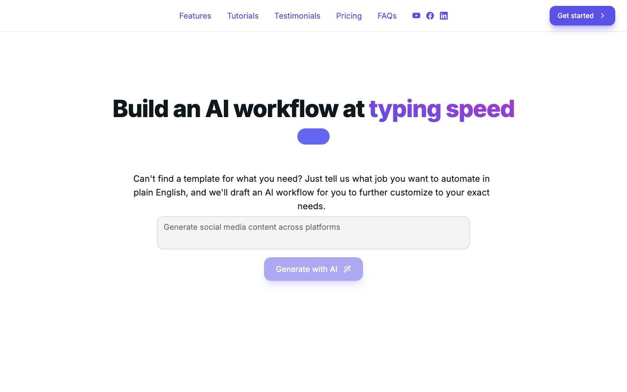 Automatezy - Generate AI workflows on demand, for FREE