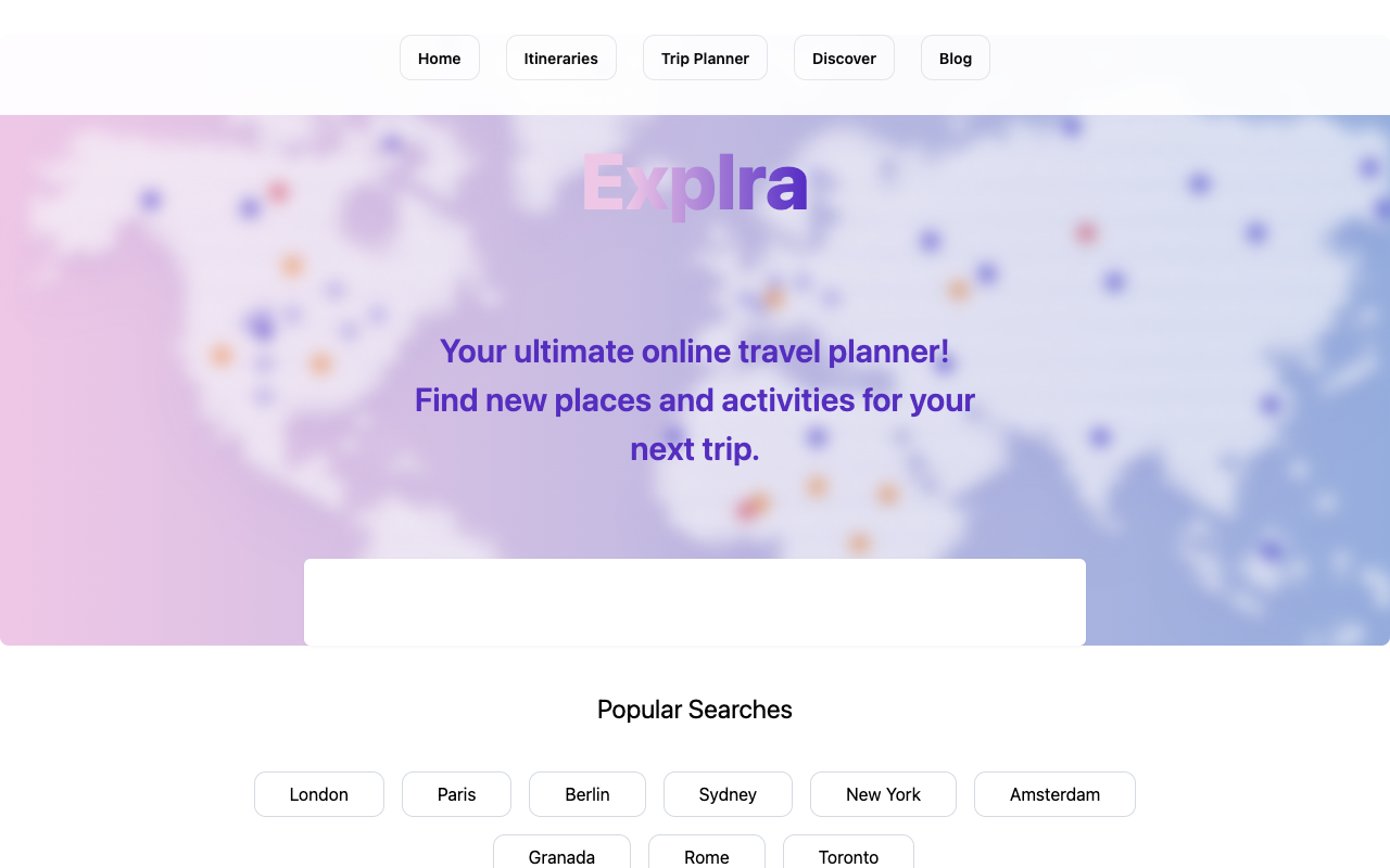 Explra - Simplify Your Trip Planning with AI