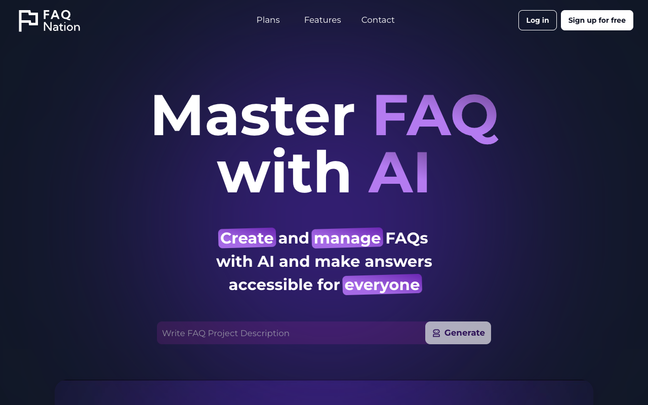 FAQ Nation - Streamlining FAQ Management with AI