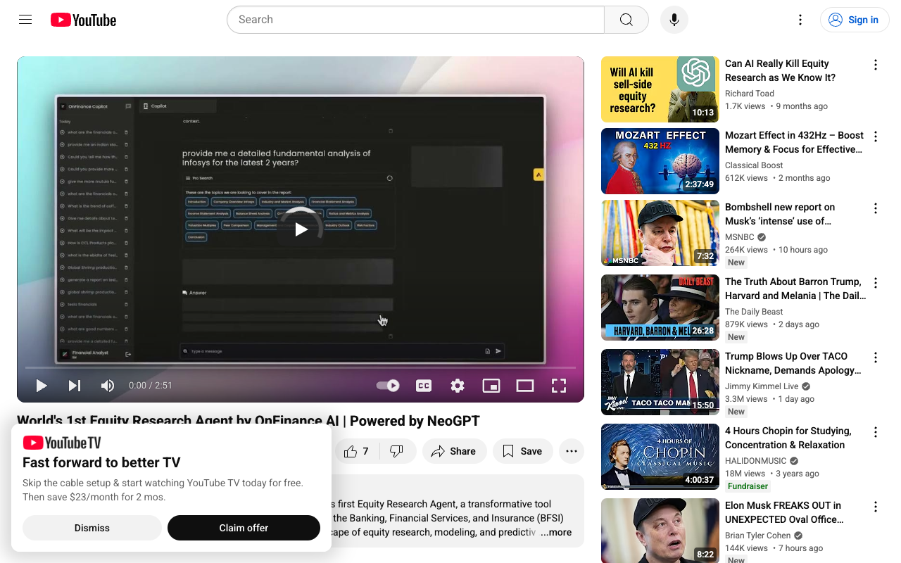 NeoGPT - World's 1st GenAI powered Equity Research Agent for BFSI