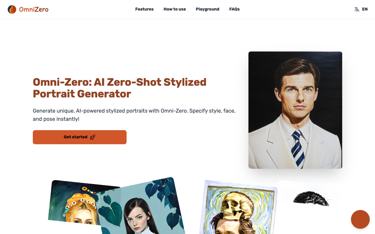 Omni Zero - AI Zero-Shot Stylized Portrait Generator