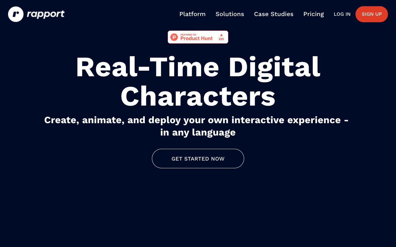 Rapport Self Service - Build your own virtual interactive personalities