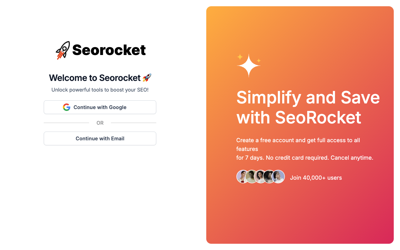 SeoRocket.ai - Effortless SEO automation for organic growth SEO Automation