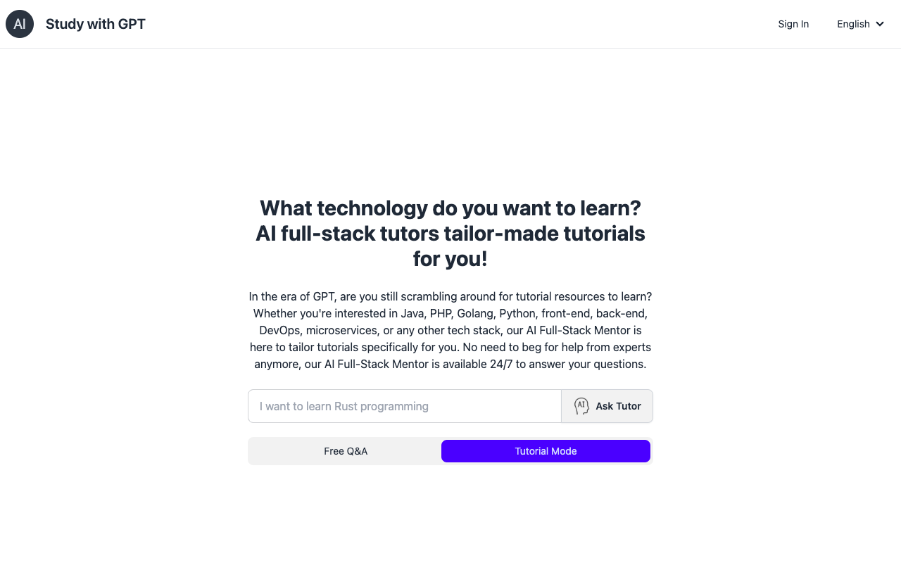 Study with GPT - GPT-powered full-stack learning hub