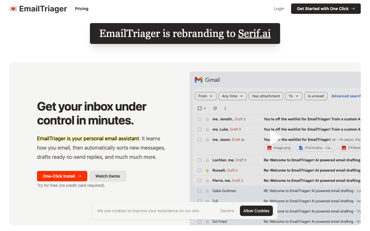 EmailTriager - Your AI Email Assistant That Saves You Time