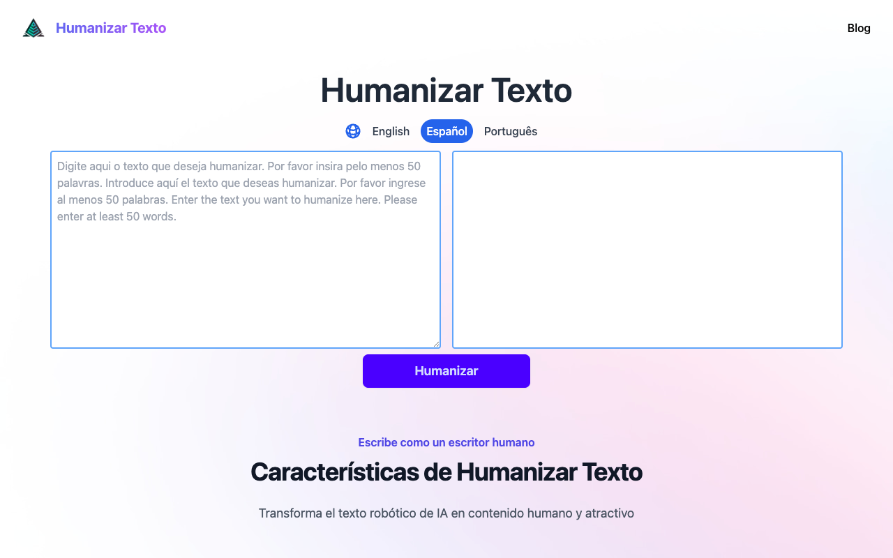Humanizar Texto - Improve AI Text with a Human Touch