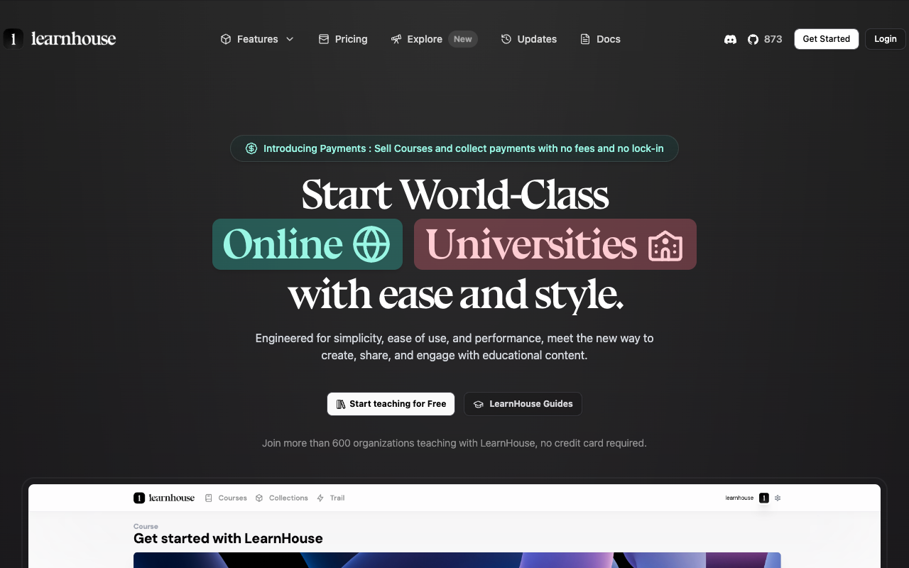 LearnHouse - The modern open-source learning platform for everyone