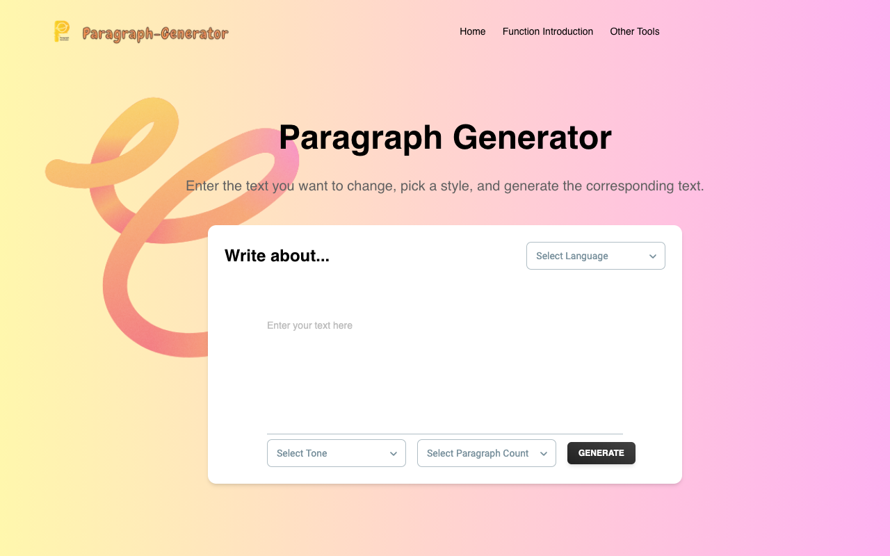 Paragraph Generator - A permanently free paragraph generator