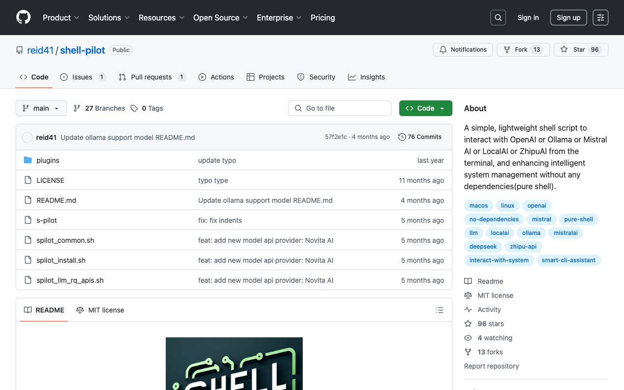 Shell-Pilot: A Lightweight Shell Script for Interacting with AI Models
