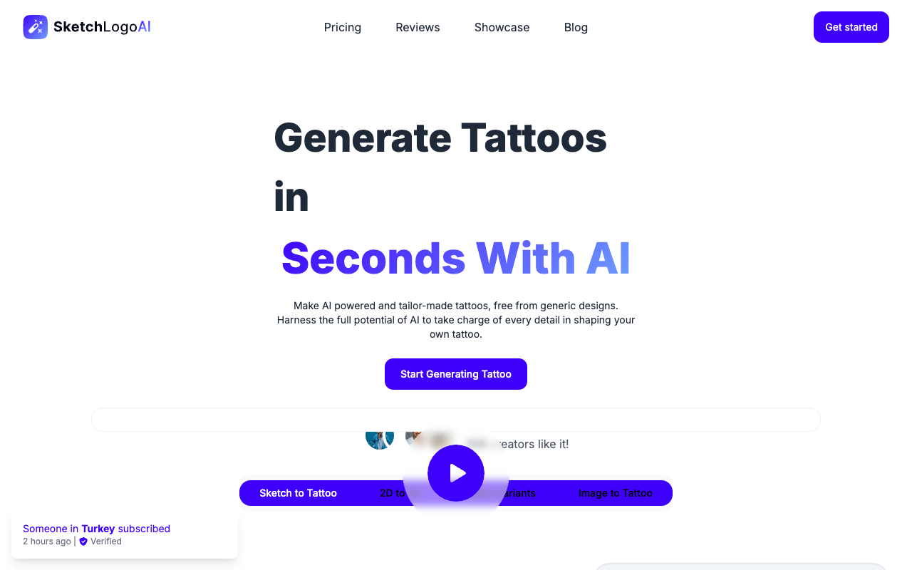 Sketch Tattoo AI - AI Tattoo Generator AI Design