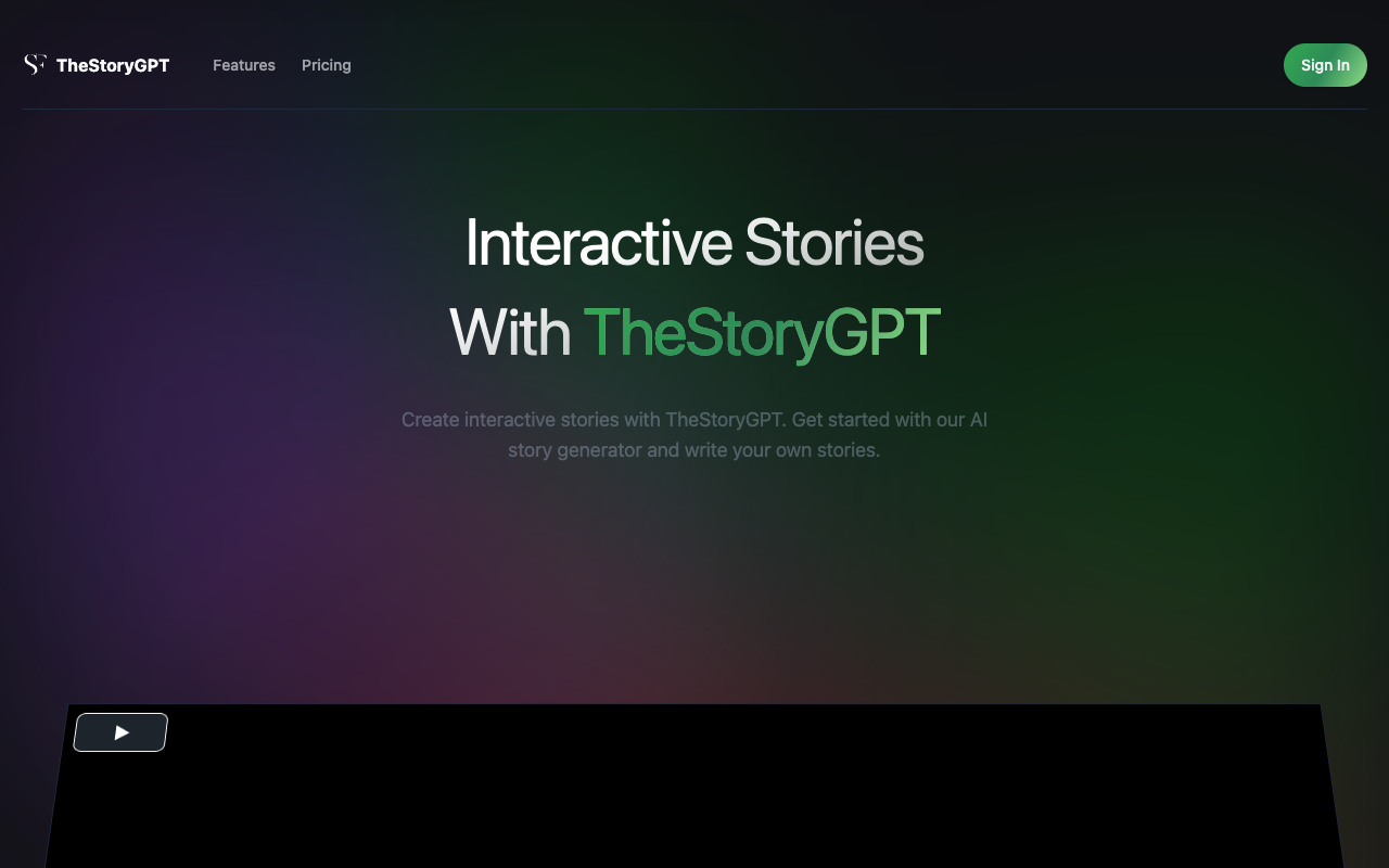 TheStoryGPT - Craft and Share Immersive Interactive Stories