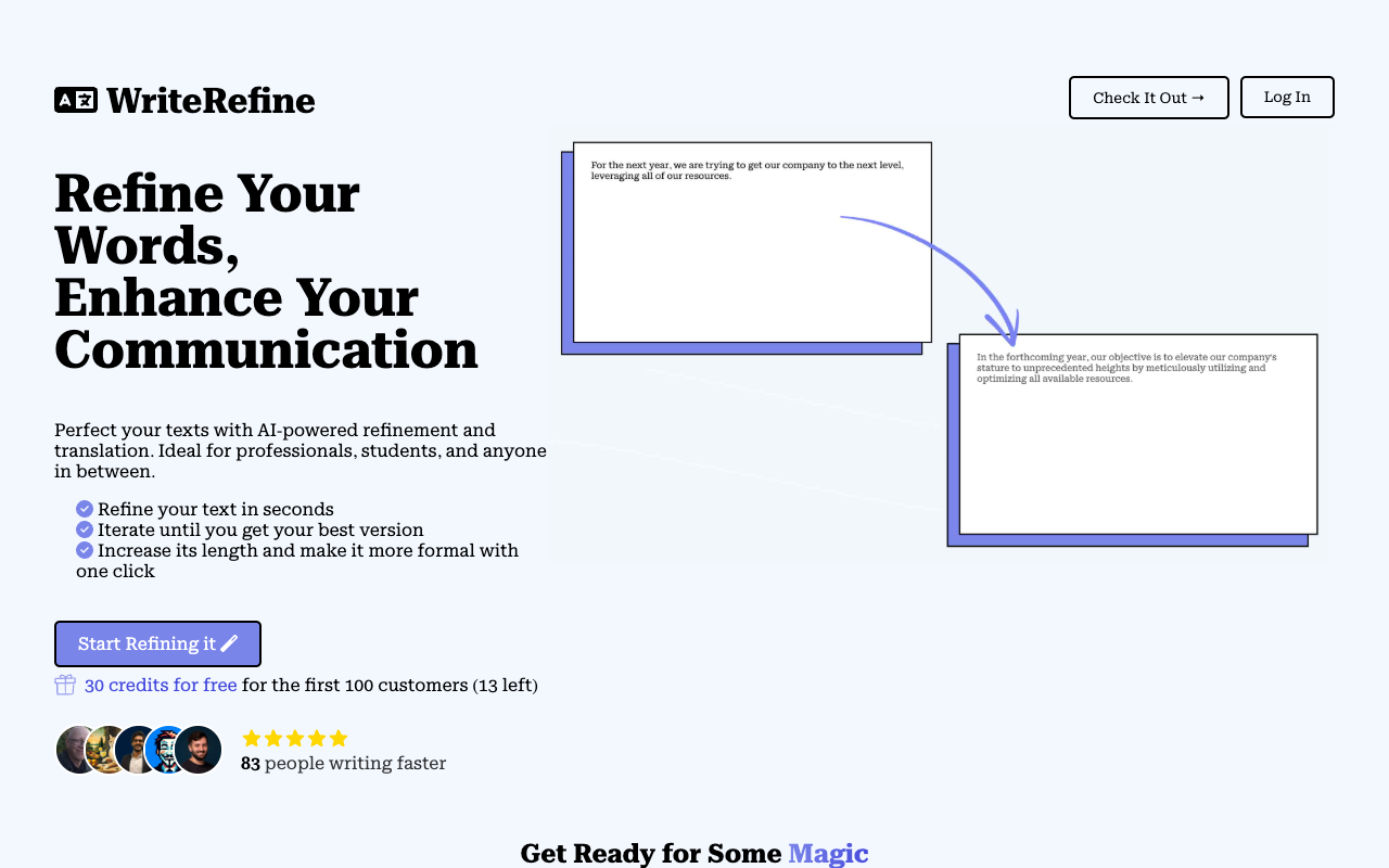 WriteRefine - Refine Your Words, Enhance Your Communication