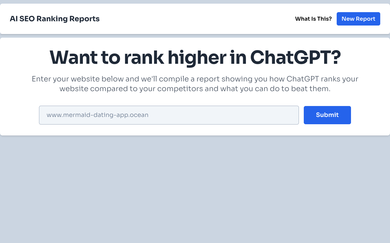 AI SEO Ranking Reports - Rank Higher in ChatGPT