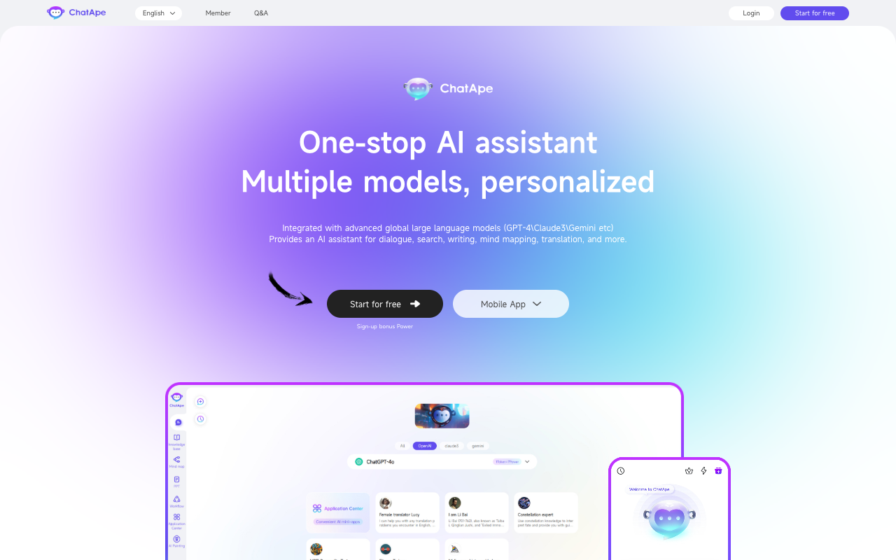 ChatApe - Your AI-powered Office and Life Assistant