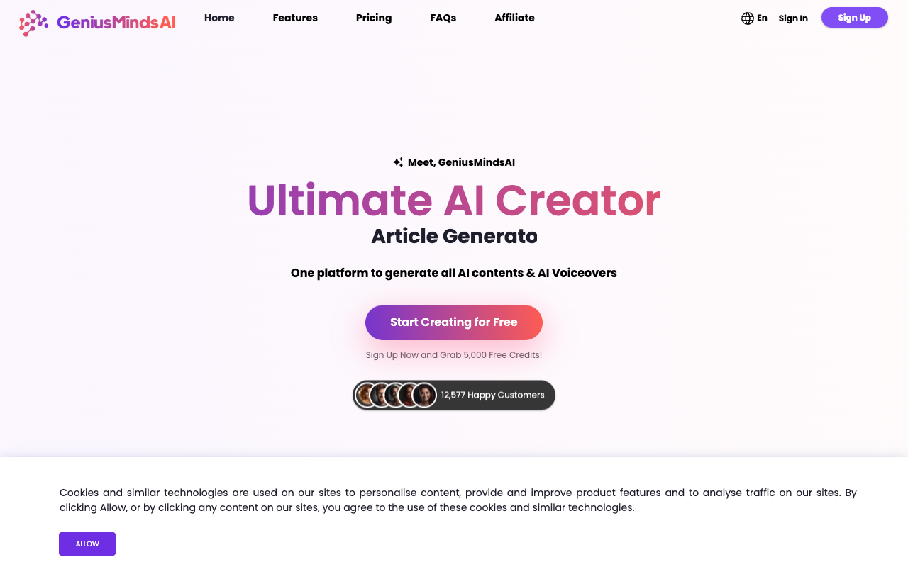 GeniusMindsAI - Enhancing Creativity & Efficiency with Advanced AI Solutions