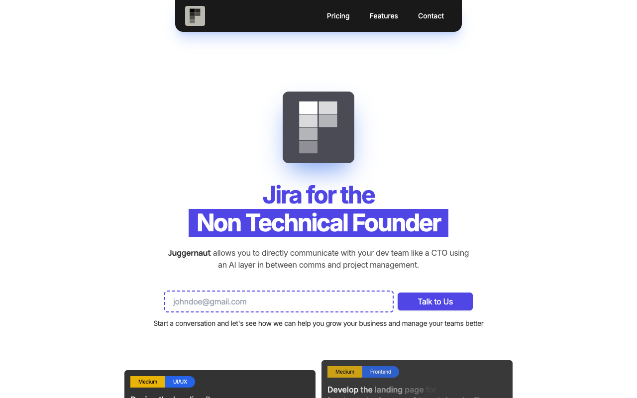 Juggernaut - Empowering Non-Technical Founders with AI-Driven Project Management