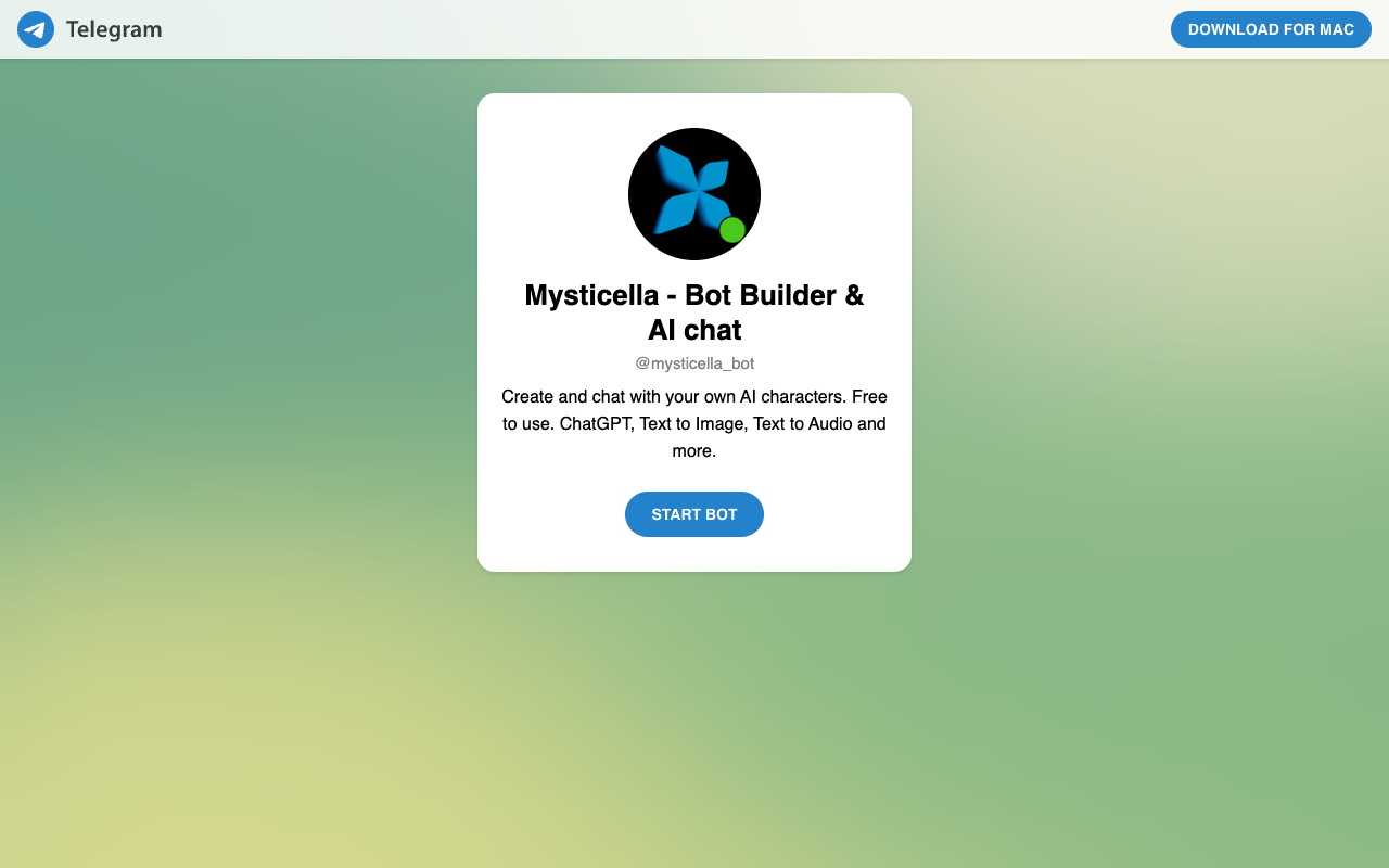 Mysticella - AI models and Chatbots for Telegram