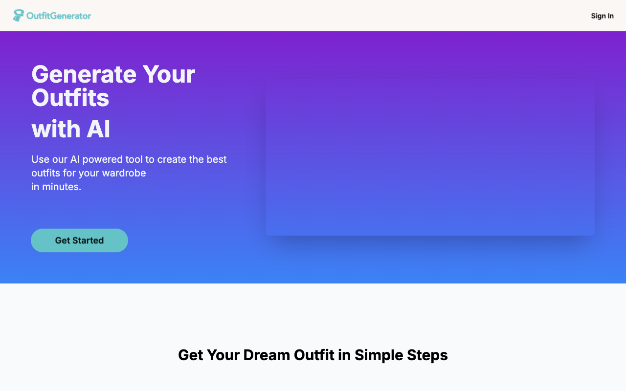 Outfit Generator - Use your wardrobe to generate amazing outfits with AI
