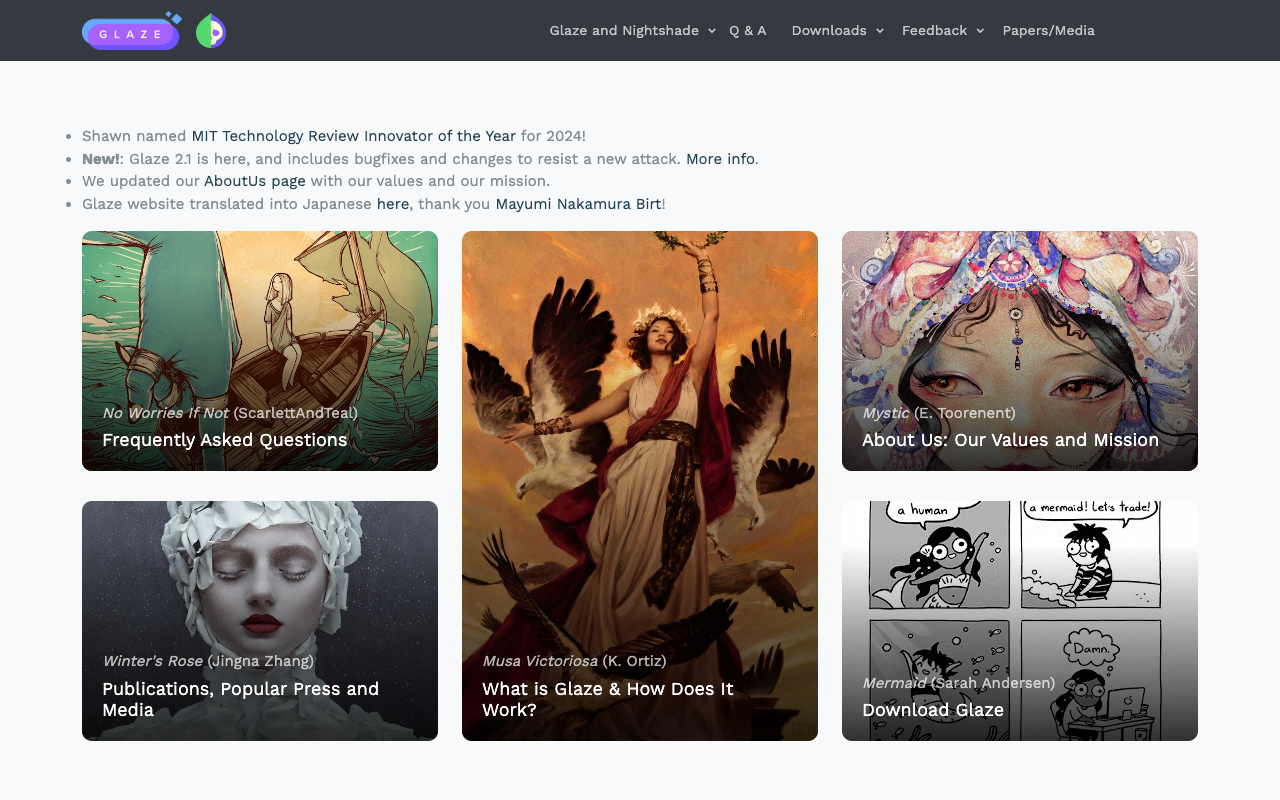 Glaze - Protecting Human Artists with AI Disruption