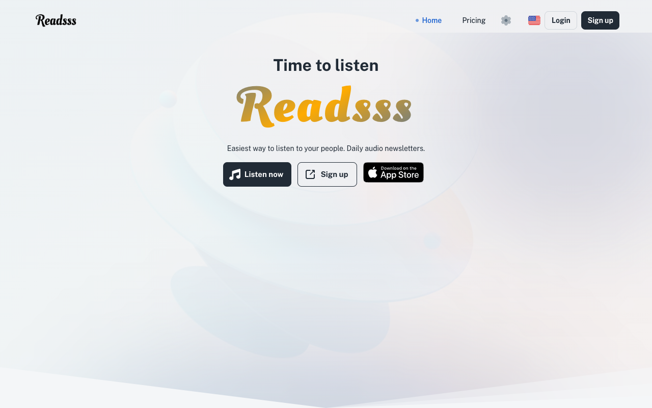 Readsss - Your AI-powered audio newsletter for X