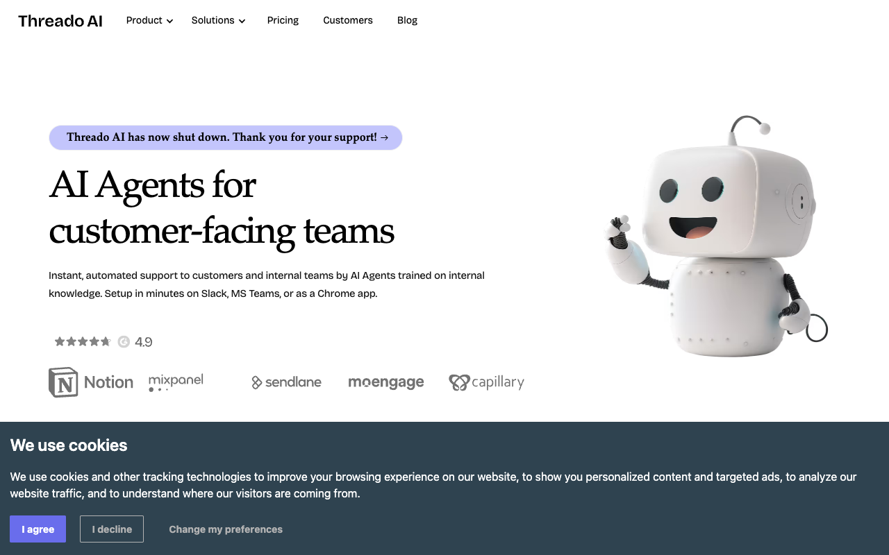 AI Agents by Threado - Instant, automated support for customers and internal teams